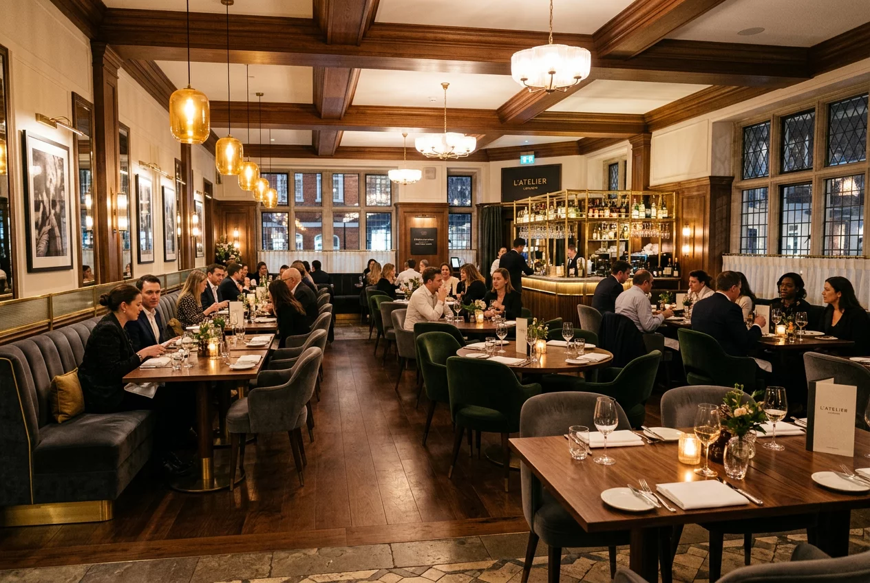 Inside a premium British restaurant
